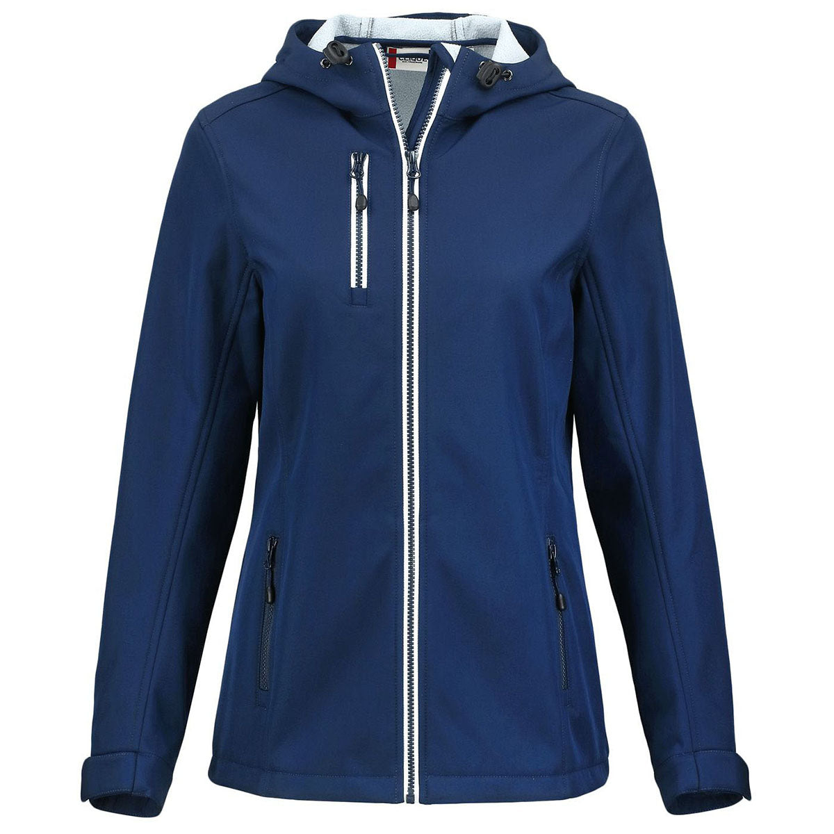 Clique Clique Women's Dark Navy Telemark Eco Stretch Softshell Full Zip Hooded Jacket