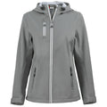 Clique Clique Women's Pure Slate Telemark Eco Stretch Softshell Full Zip Hooded Jacket