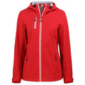 Clique Official Clique Women's Red Telemark Eco Stretch Softshell Full Zip Hooded Jacket