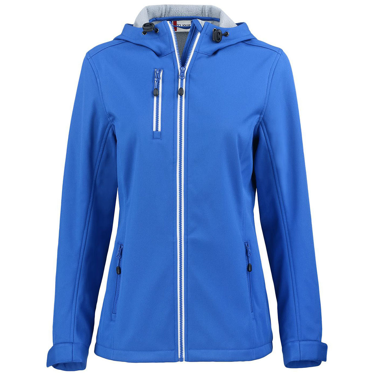 Clique Clique Women's Royal Blue Telemark Eco Stretch Softshell Full Zip Hooded Jacket