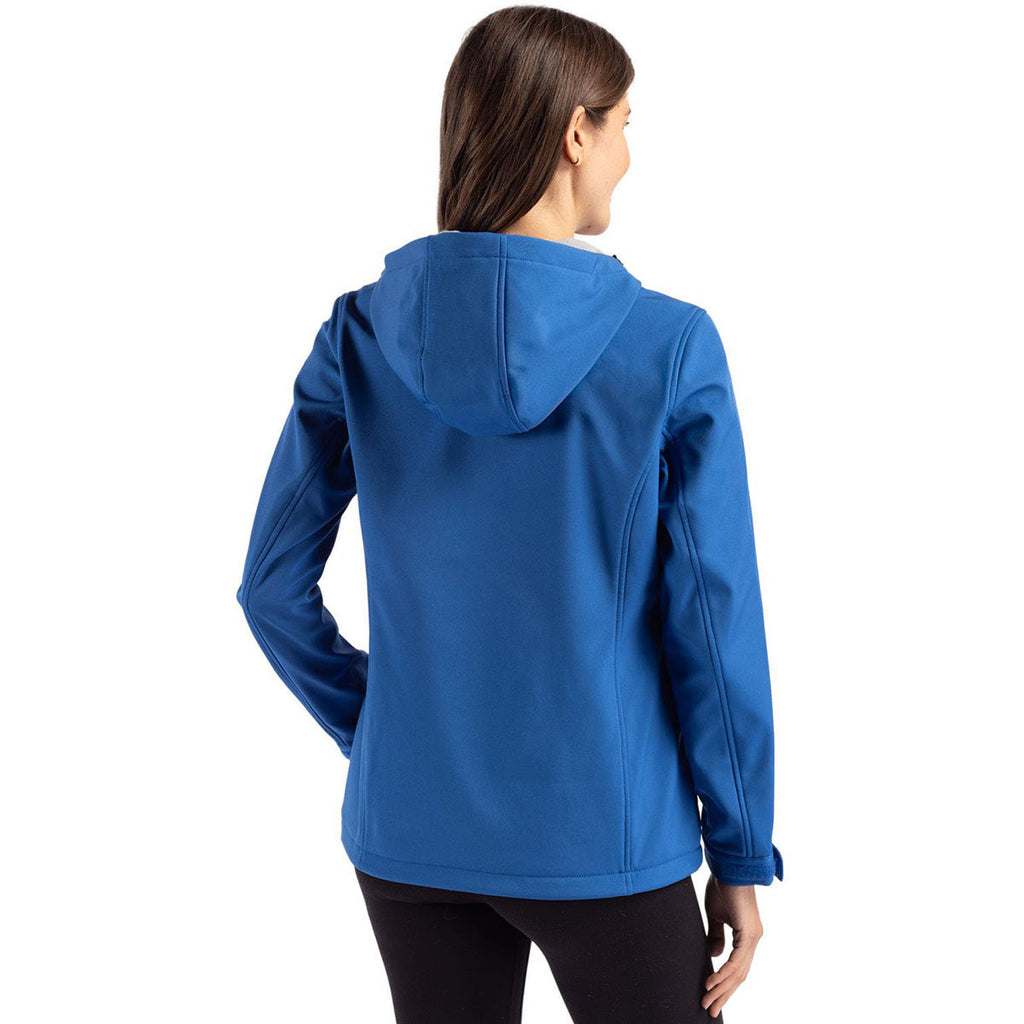 Clique Clique Women's Royal Blue Telemark Eco Stretch Softshell Full Zip Hooded Jacket