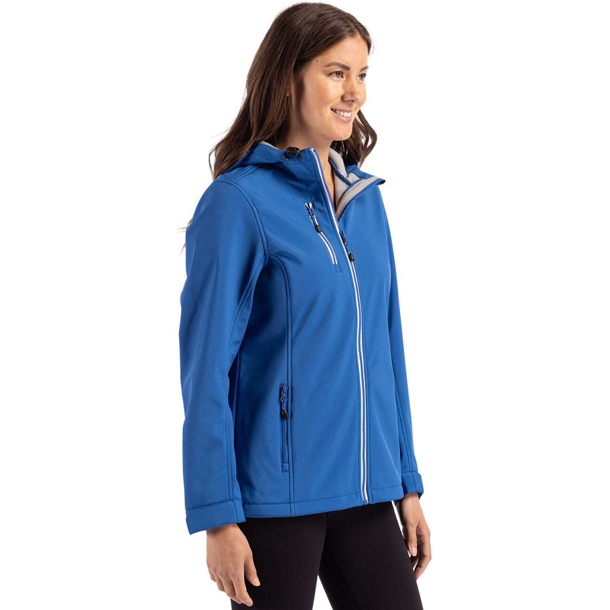 Clique Clique Women's Royal Blue Telemark Eco Stretch Softshell Full Zip Hooded Jacket