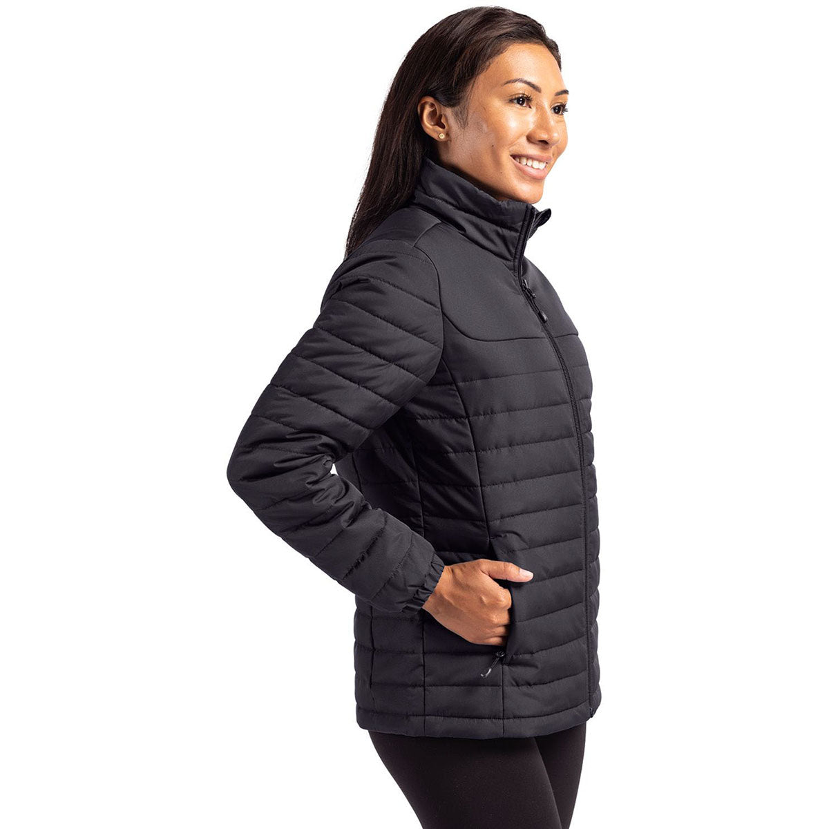 Clique Clique Women's Black Elevation Eco Full Zip Puffer Jacket