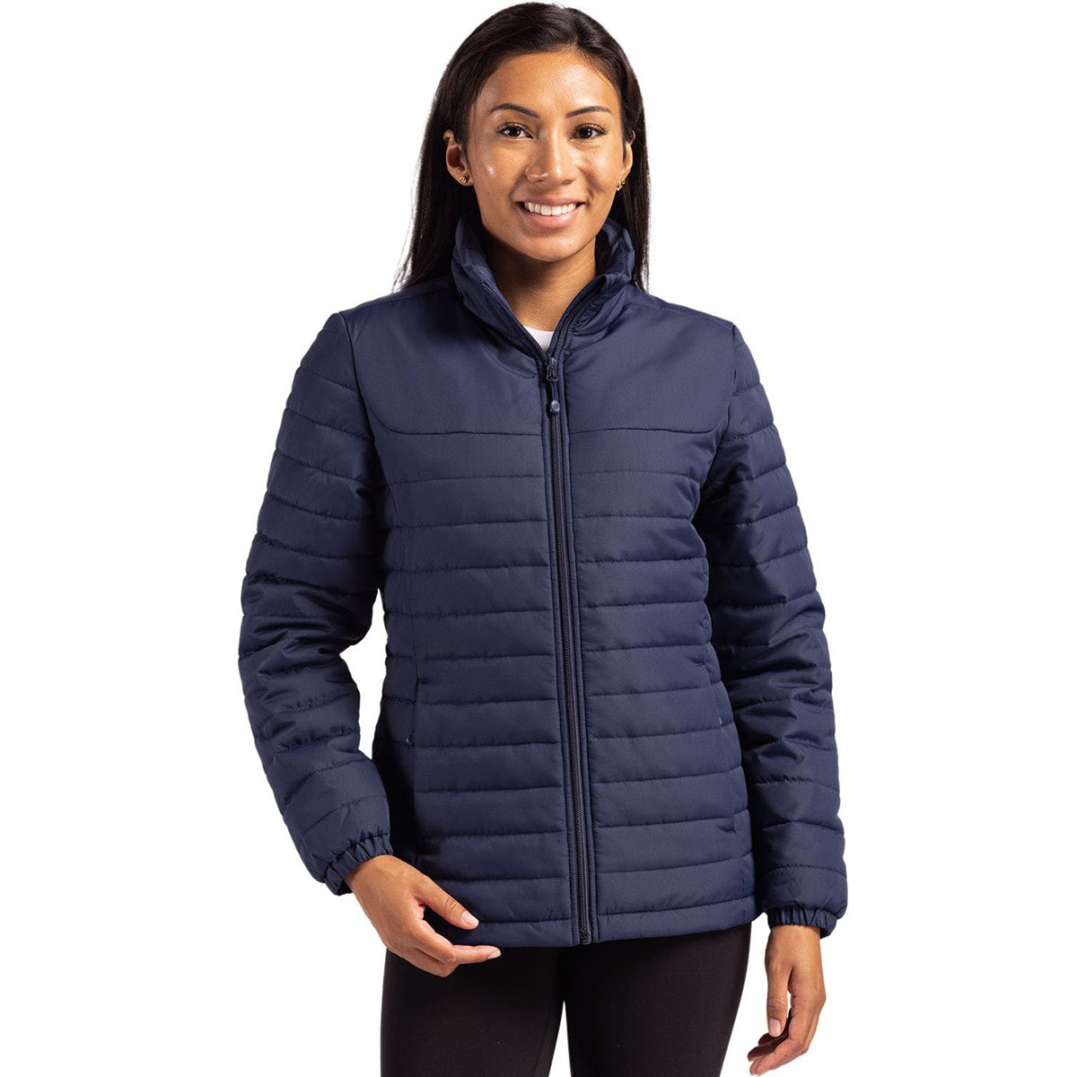 Clique Clique Women's Dark Navy Elevation Eco Full Zip Puffer Jacket