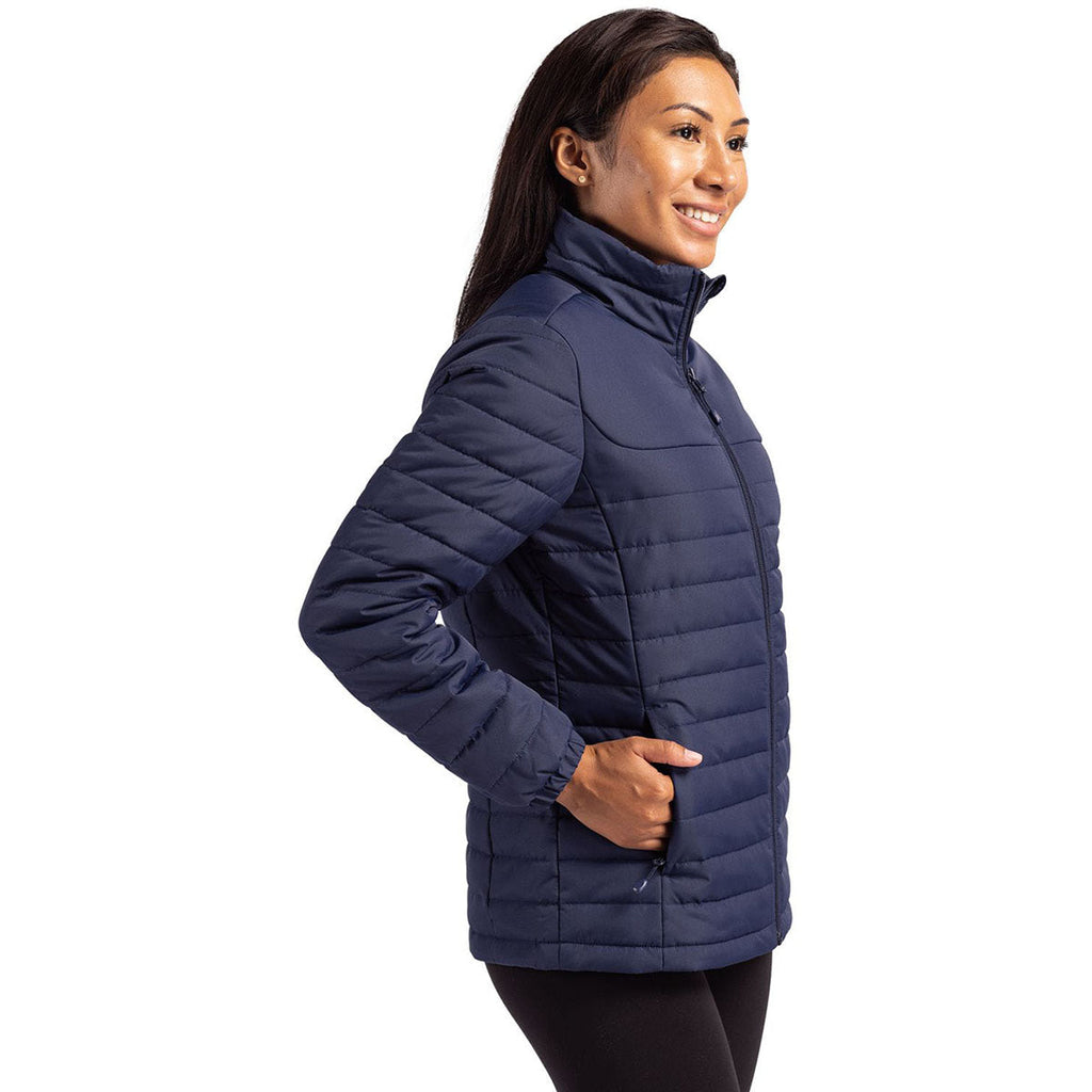 Clique Clique Women's Dark Navy Elevation Eco Full Zip Puffer Jacket