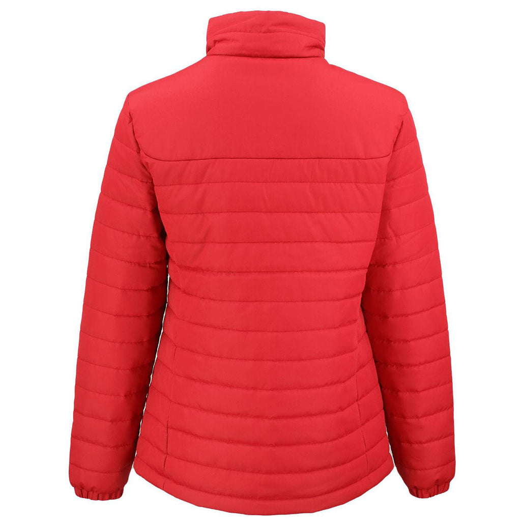 Clique Clique Women's Red Elevation Eco Full Zip Puffer Jacket