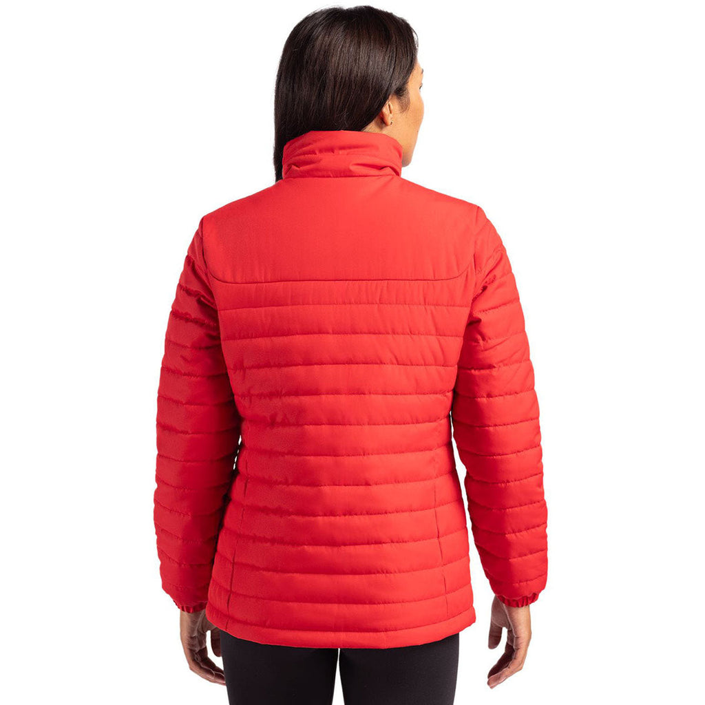 Clique Clique Women's Red Elevation Eco Full Zip Puffer Jacket
