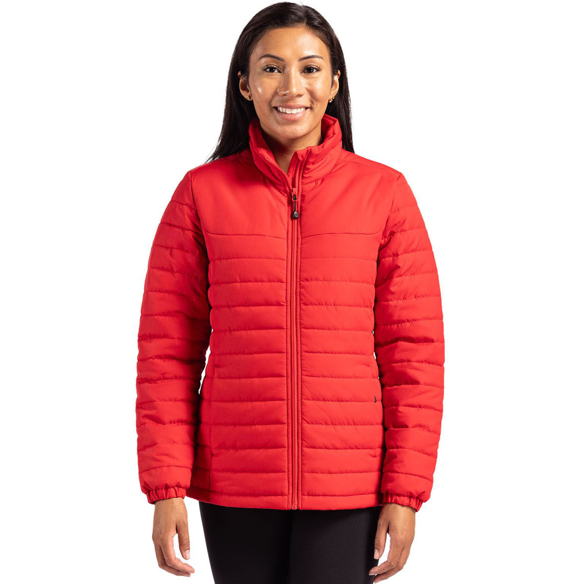 Clique Clique Women's Red Elevation Eco Full Zip Puffer Jacket