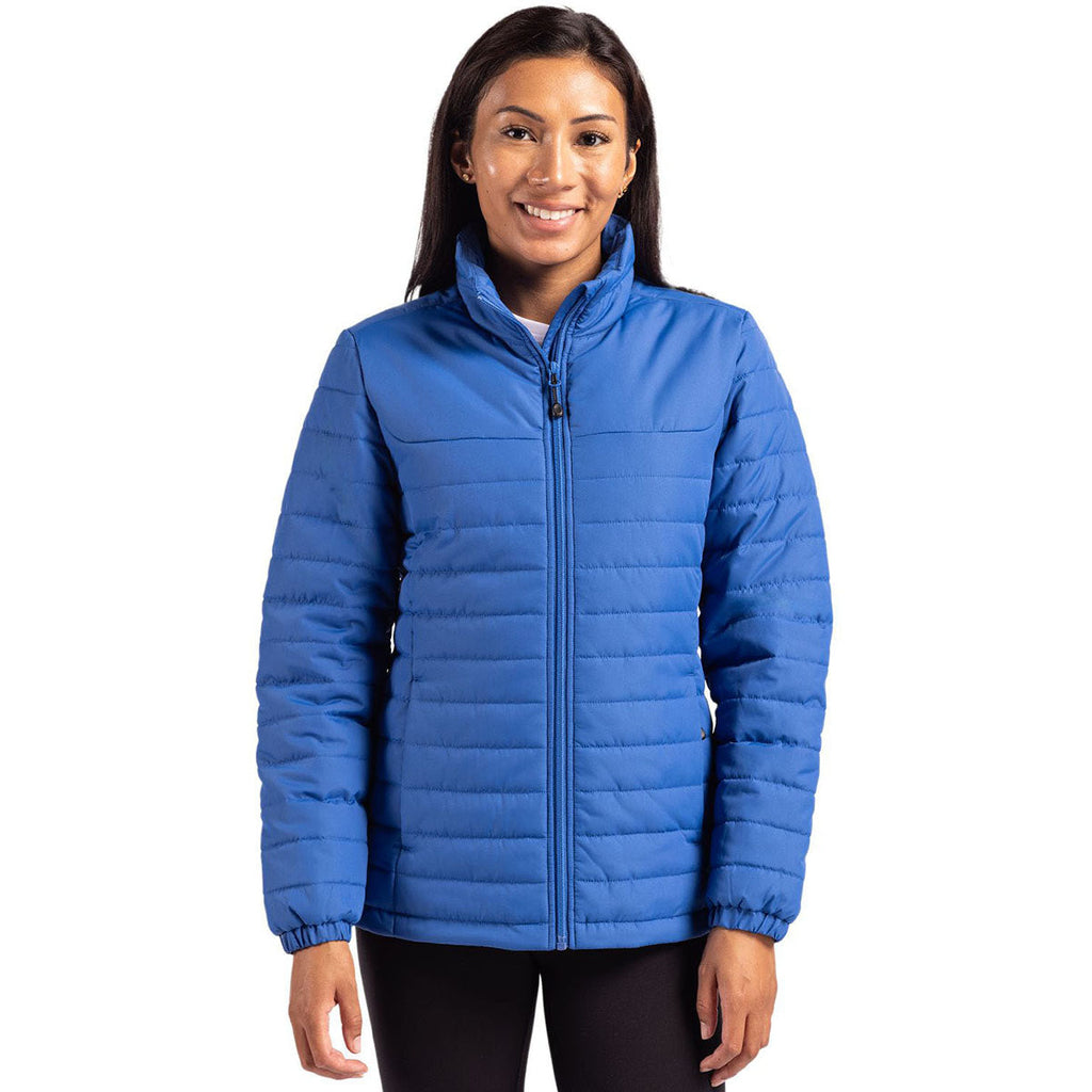 Clique Clique Women's Royal Blue Elevation Eco Full Zip Puffer Jacket