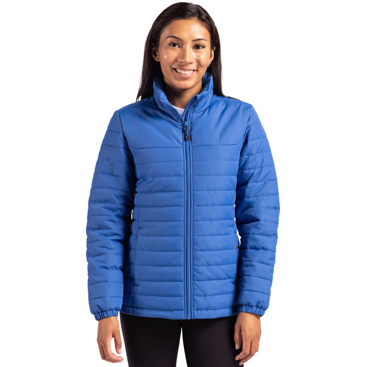 Clique Clique Women's Royal Blue Elevation Eco Full Zip Puffer Jacket
