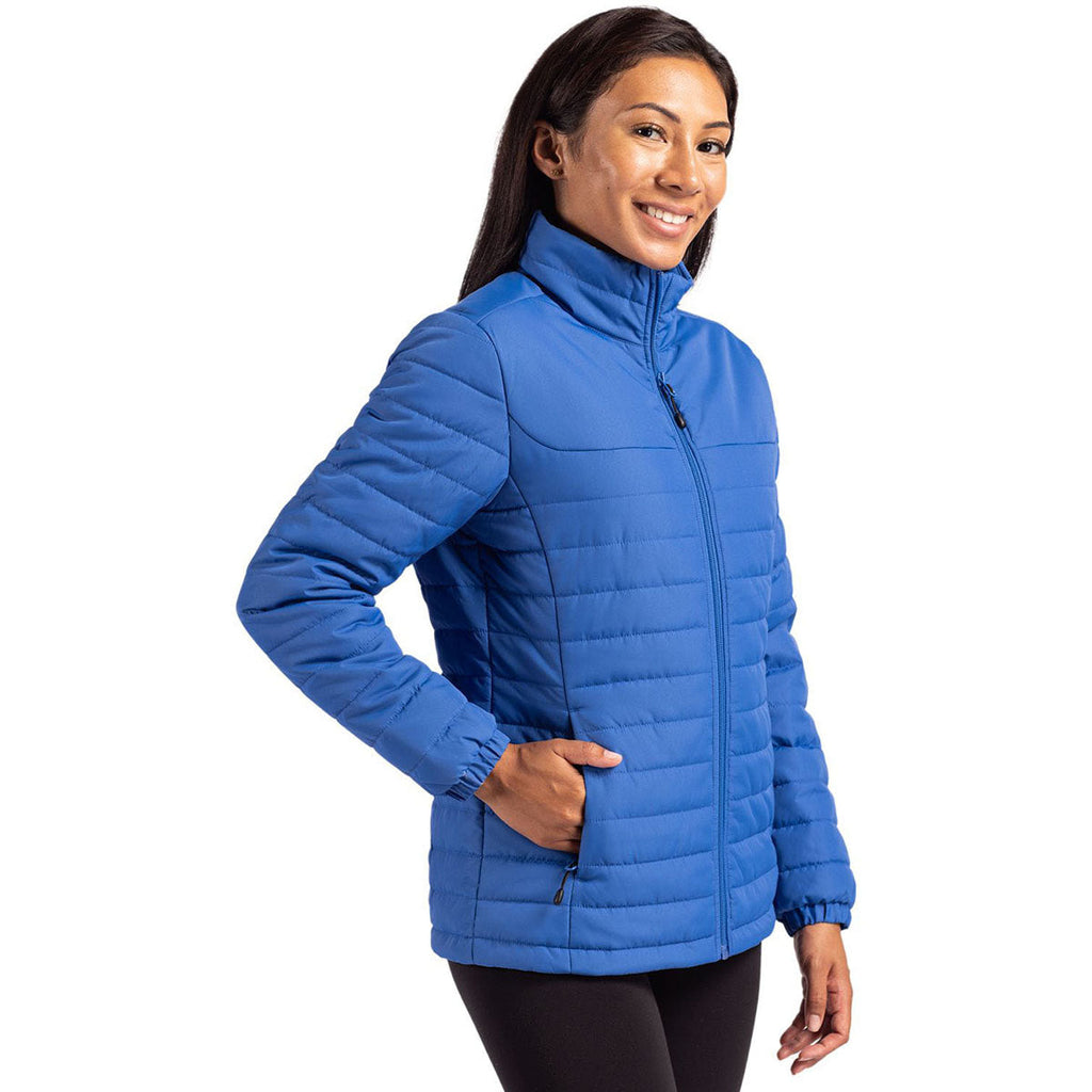 Clique Clique Women's Royal Blue Elevation Eco Full Zip Puffer Jacket