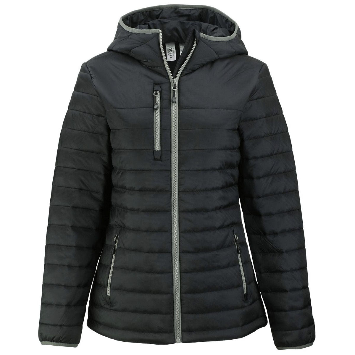 Clique Authentic Clique Women's Black Valhalla Full Zip Puffer Jacket