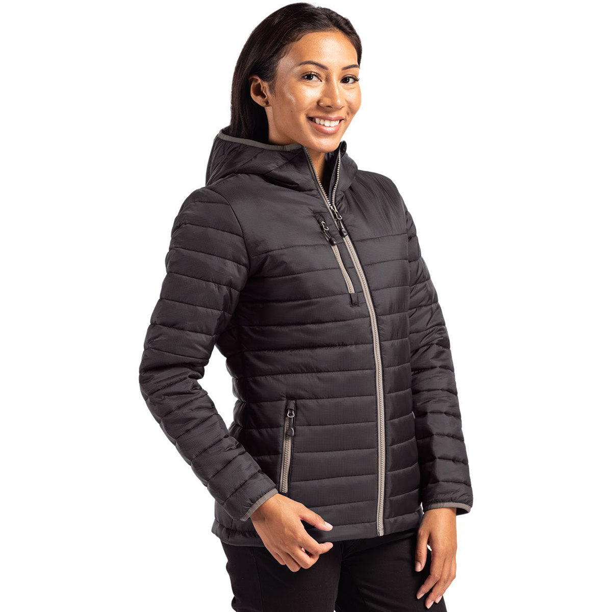 Clique Authentic Clique Women's Black Valhalla Full Zip Puffer Jacket