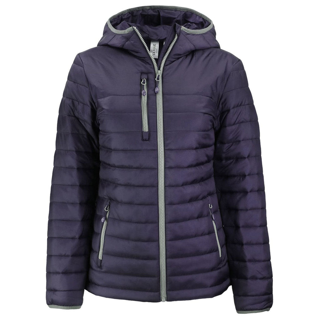 Clique Clique Women's Dark Navy Valhalla Full Zip Puffer Jacket