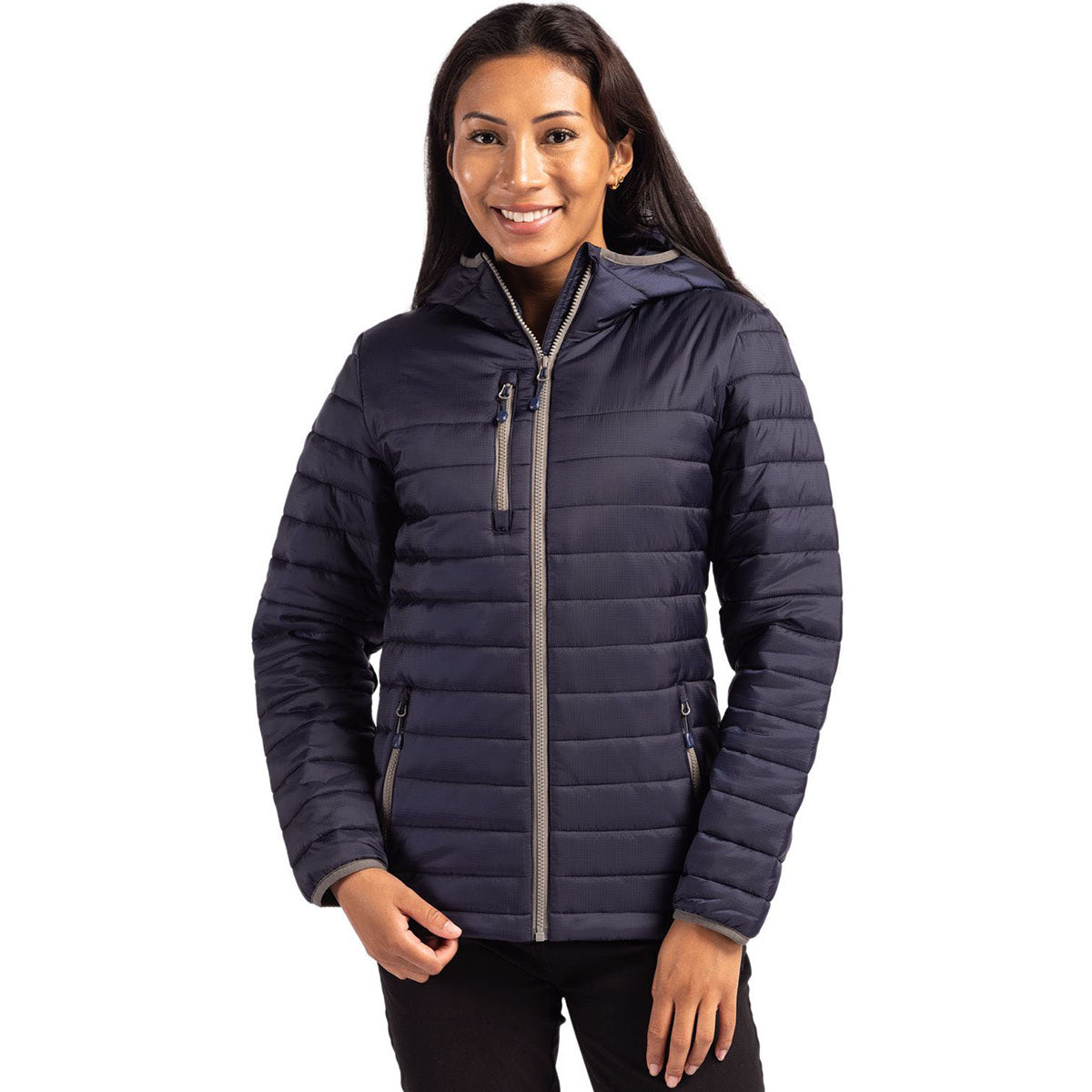 Clique Clique Women's Dark Navy Valhalla Full Zip Puffer Jacket