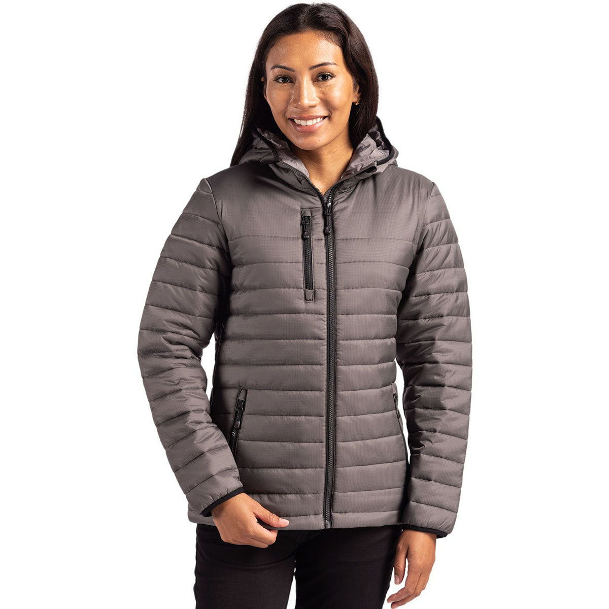 Clique Clique Women's Pure Slate Valhalla Full Zip Puffer Jacket