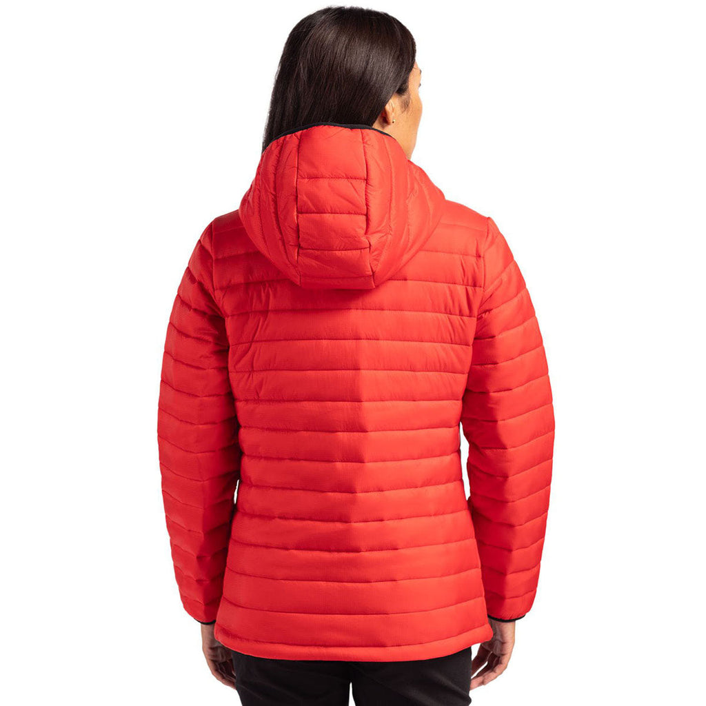 Clique Premium Clique Women's Red Valhalla Full Zip Puffer Jacket