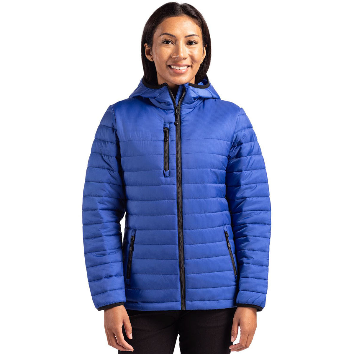 Clique Official Clique Women's Royal Blue Valhalla Full Zip Puffer Jacket