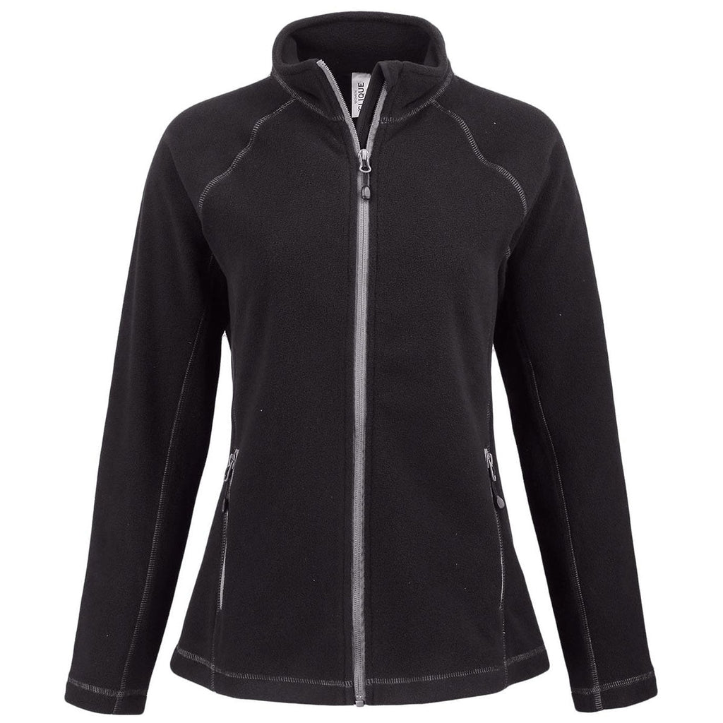 Clique Clique Women's Black Powder Fleece Full Zip Jacket