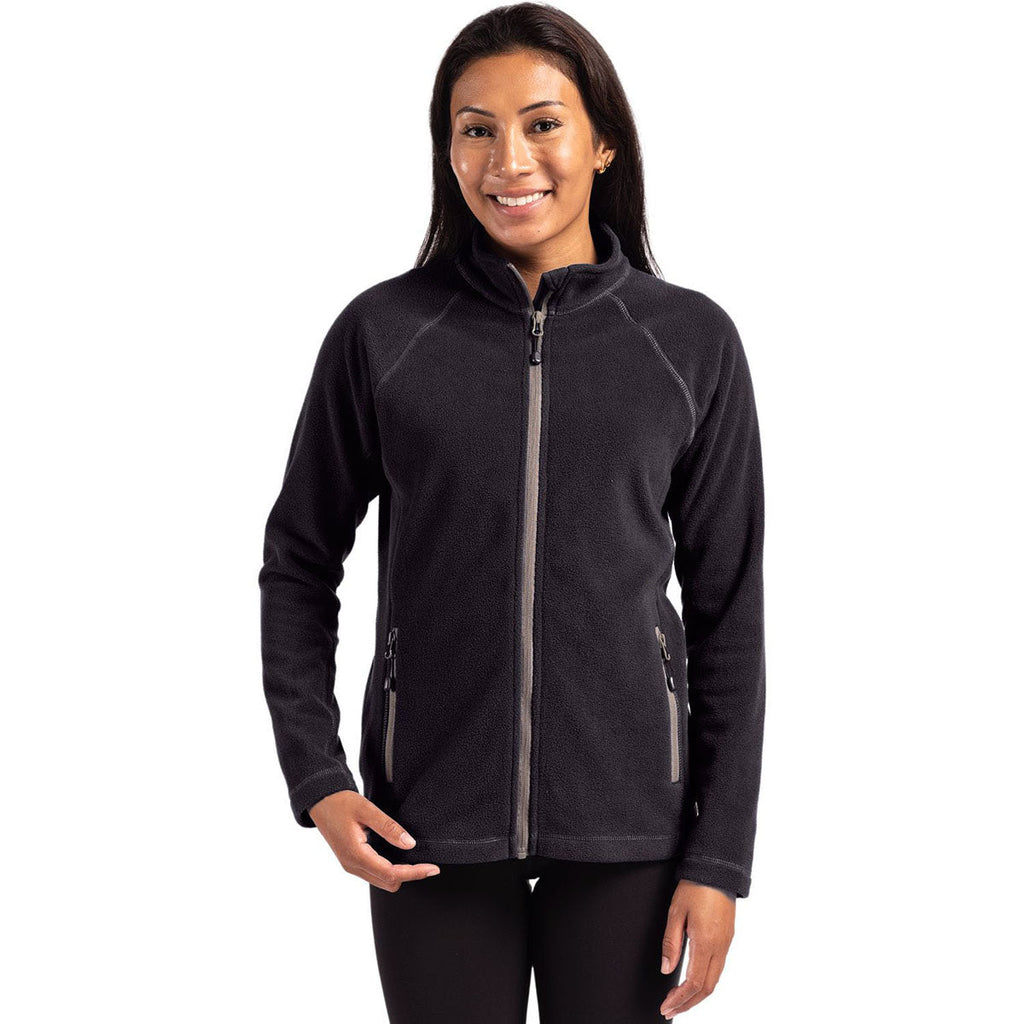Clique Clique Women's Black Powder Fleece Full Zip Jacket