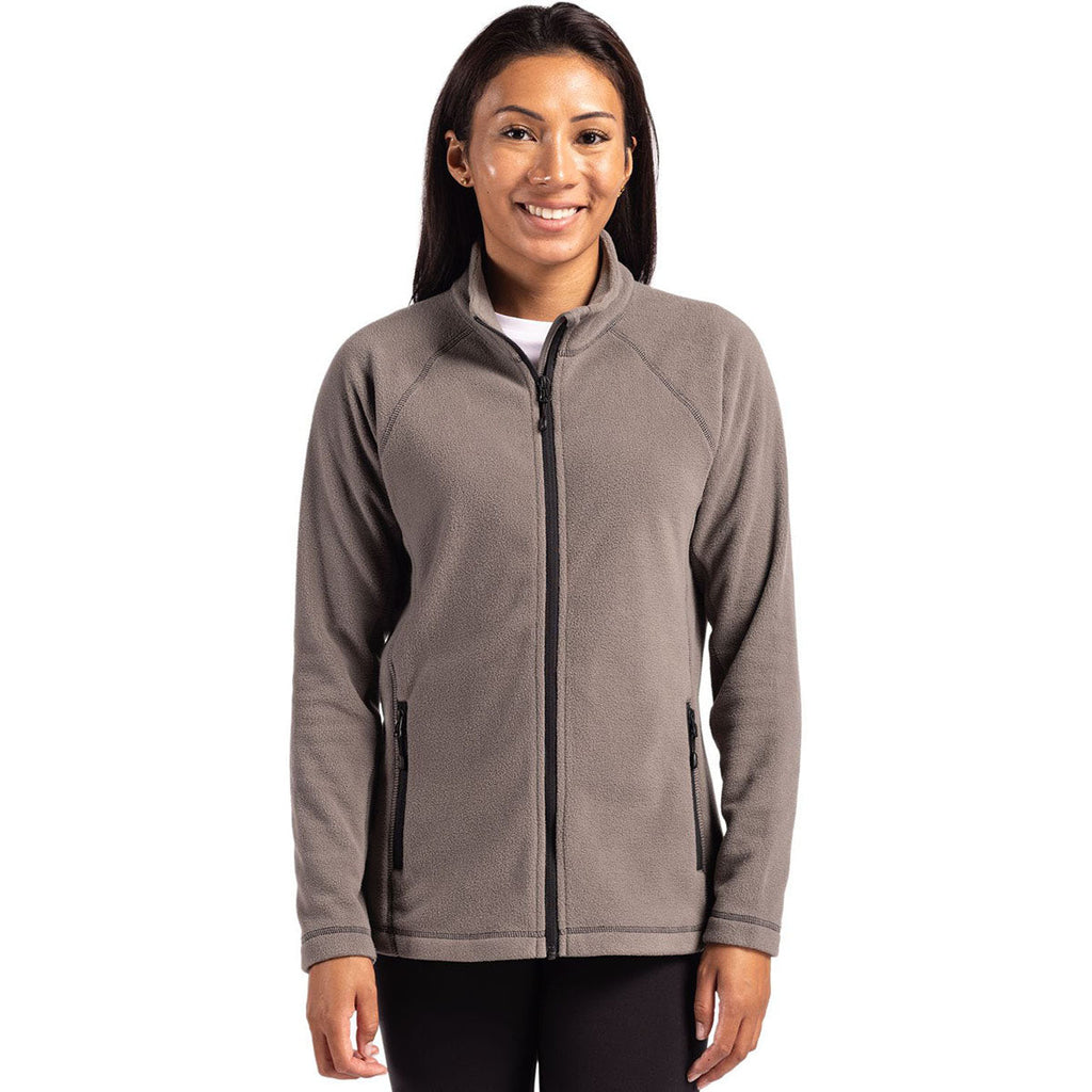 Clique Clique Women's Pure Slate Powder Fleece Full Zip Jacket