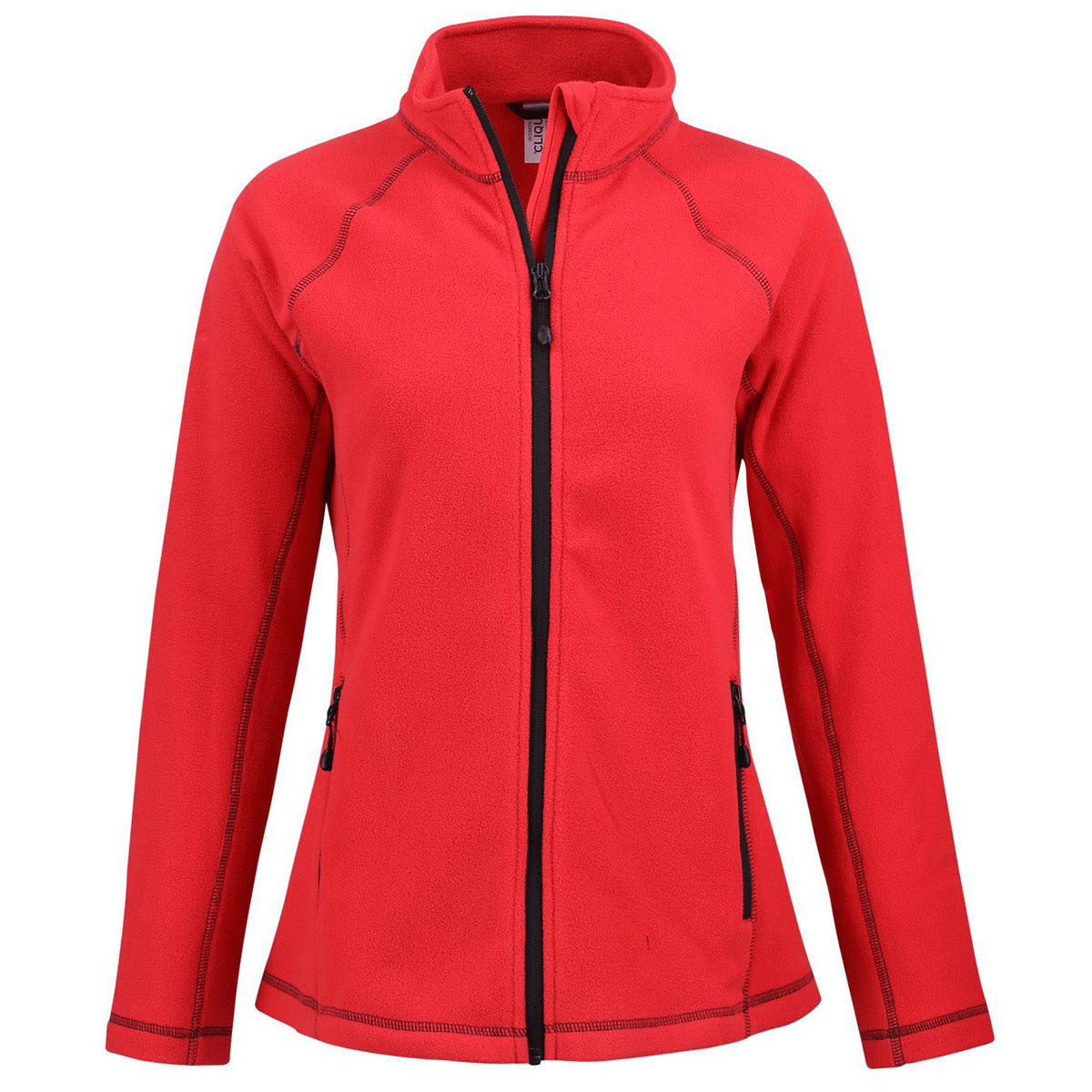 Clique Clique Women's Red Powder Fleece Full Zip Jacket