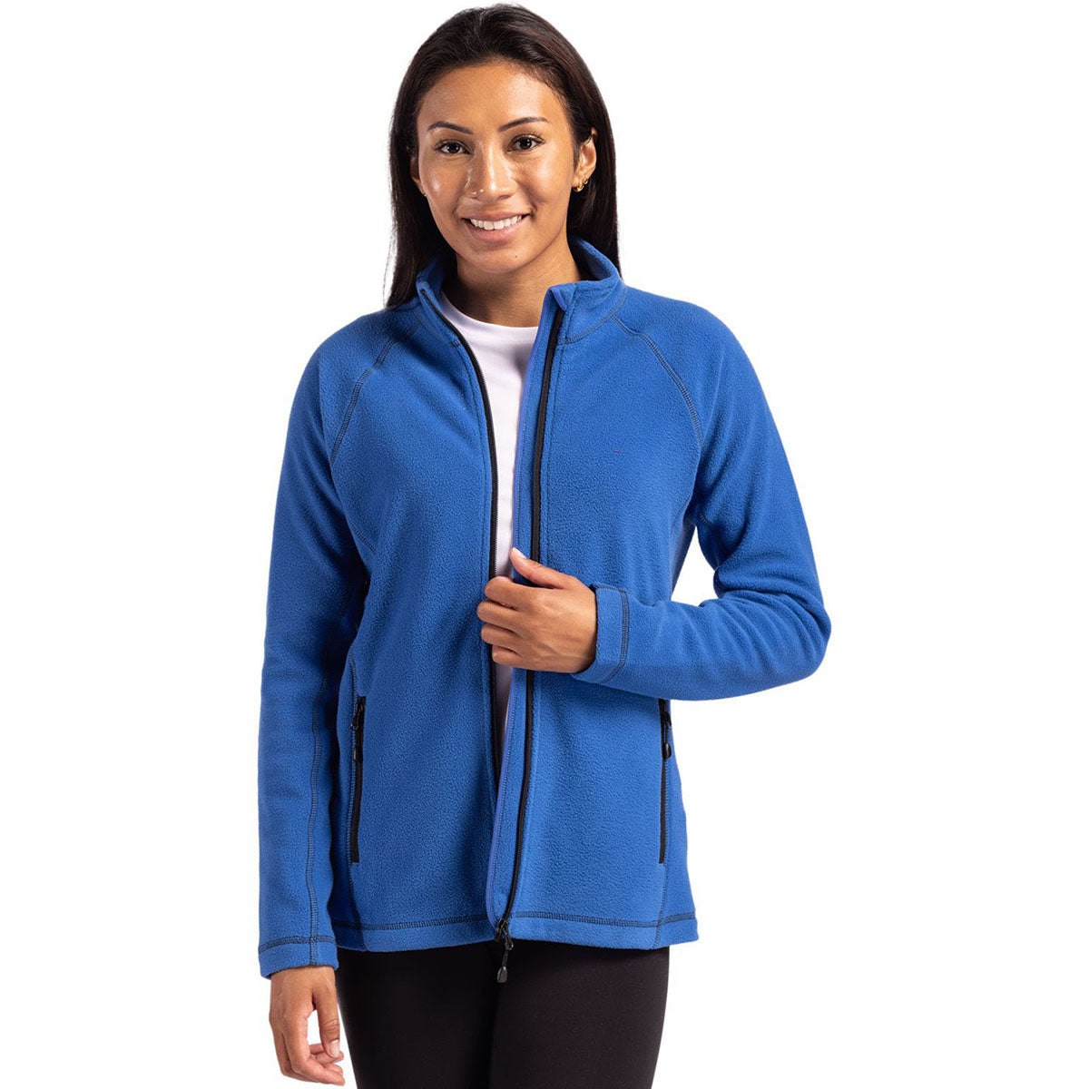 Clique Clique Women's Royal Blue Powder Fleece Full Zip Jacket
