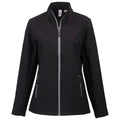 Clique Clique Women's Black/Pure Slate Tempo Stretch Full Zip Softshell Jacket
