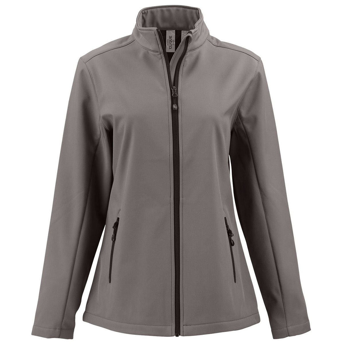 Clique Clique Women's Pure Slate/Black Tempo Stretch Full Zip Softshell Jacket