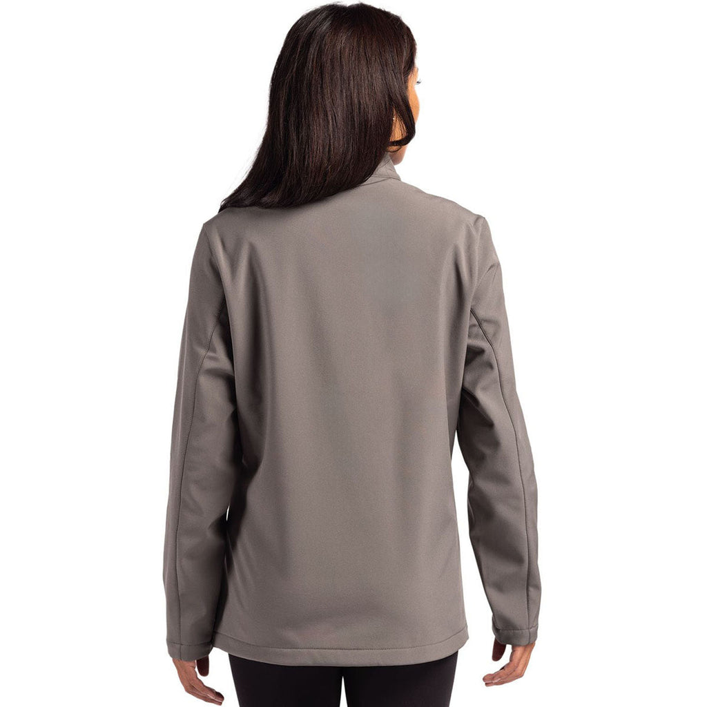Clique Clique Women's Pure Slate/Black Tempo Stretch Full Zip Softshell Jacket