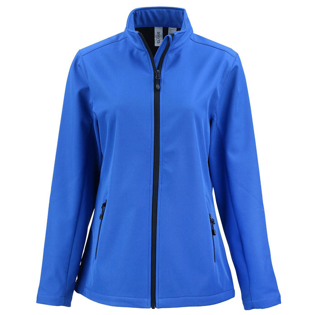 Clique Clique Women's Royal Blue/Black Tempo Stretch Full Zip Softshell Jacket