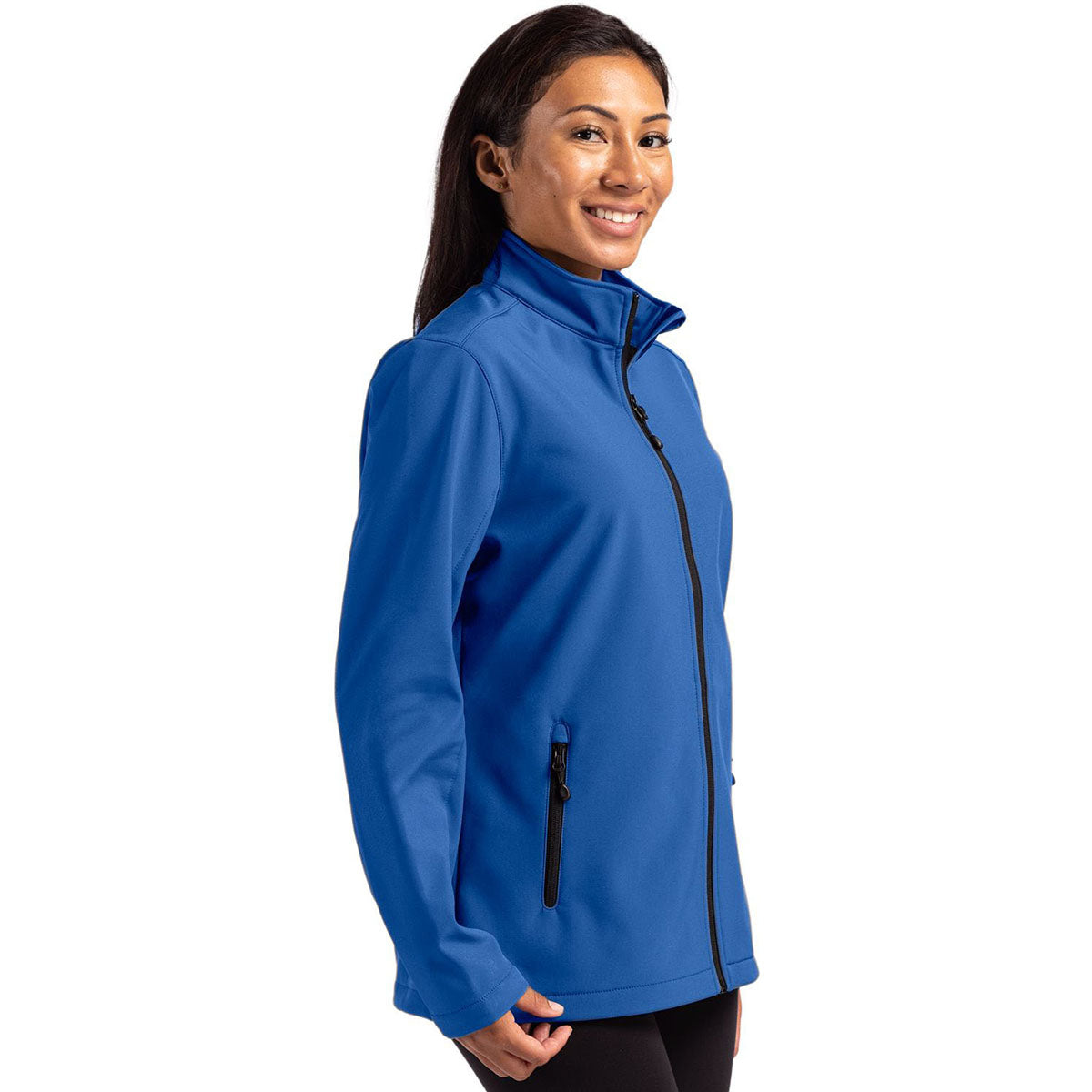Clique Clique Women's Royal Blue/Black Tempo Stretch Full Zip Softshell Jacket