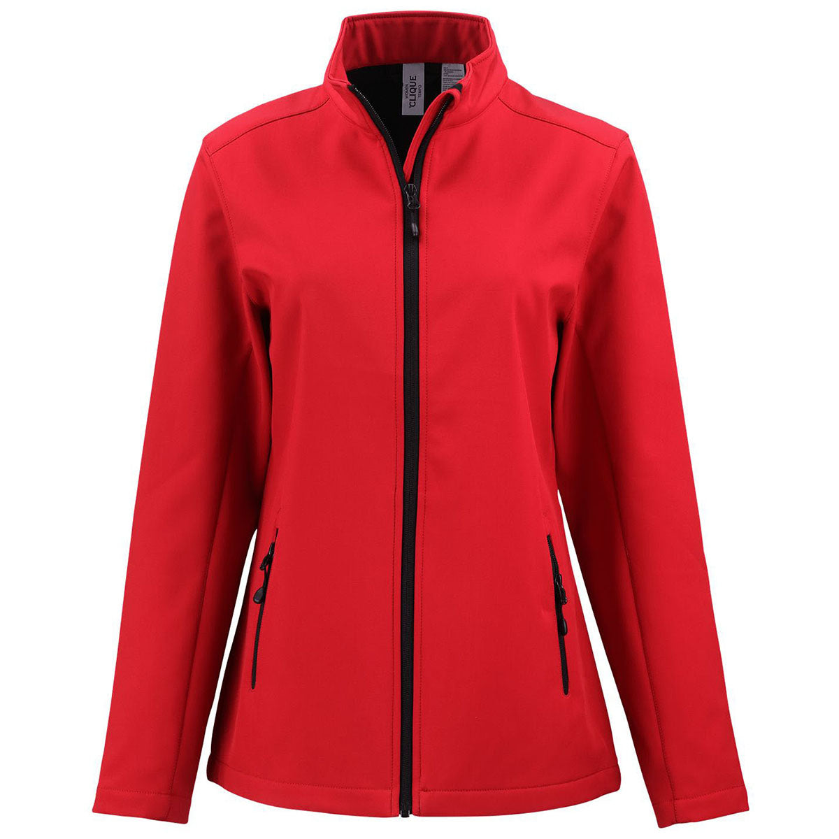 Clique Clique Women's Red/Black Tempo Stretch Full Zip Softshell Jacket