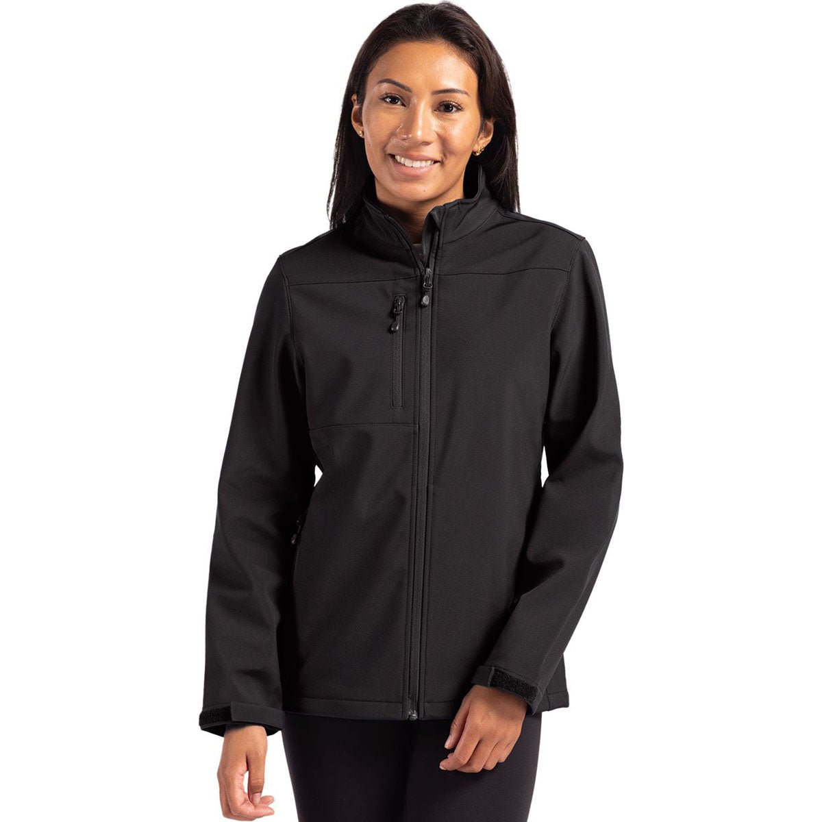 Clique Clique Women's Black Tempest Waterproof Full Zip Softshell Jacket