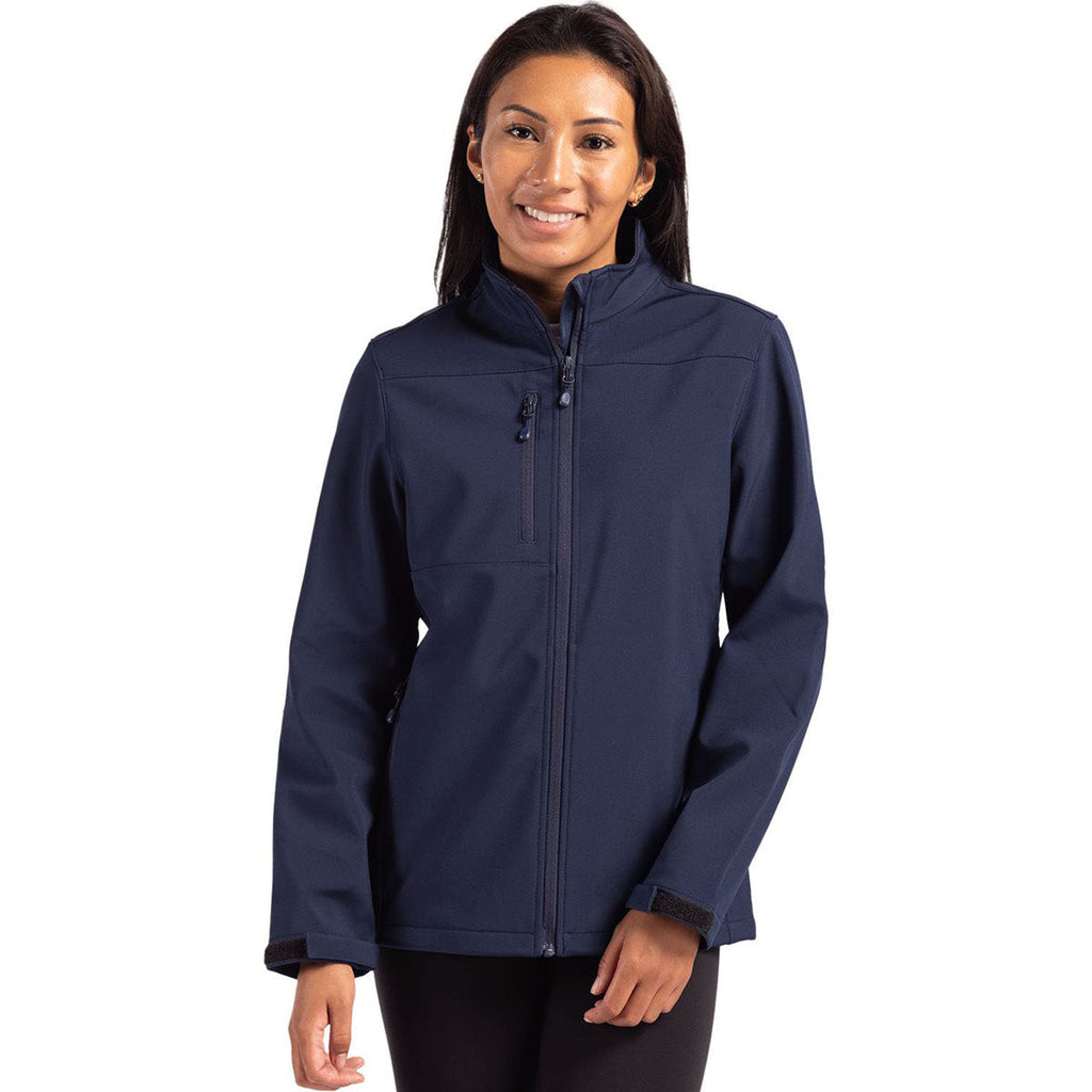Clique Clique Women's Dark Navy Tempest Waterproof Full Zip Softshell Jacket