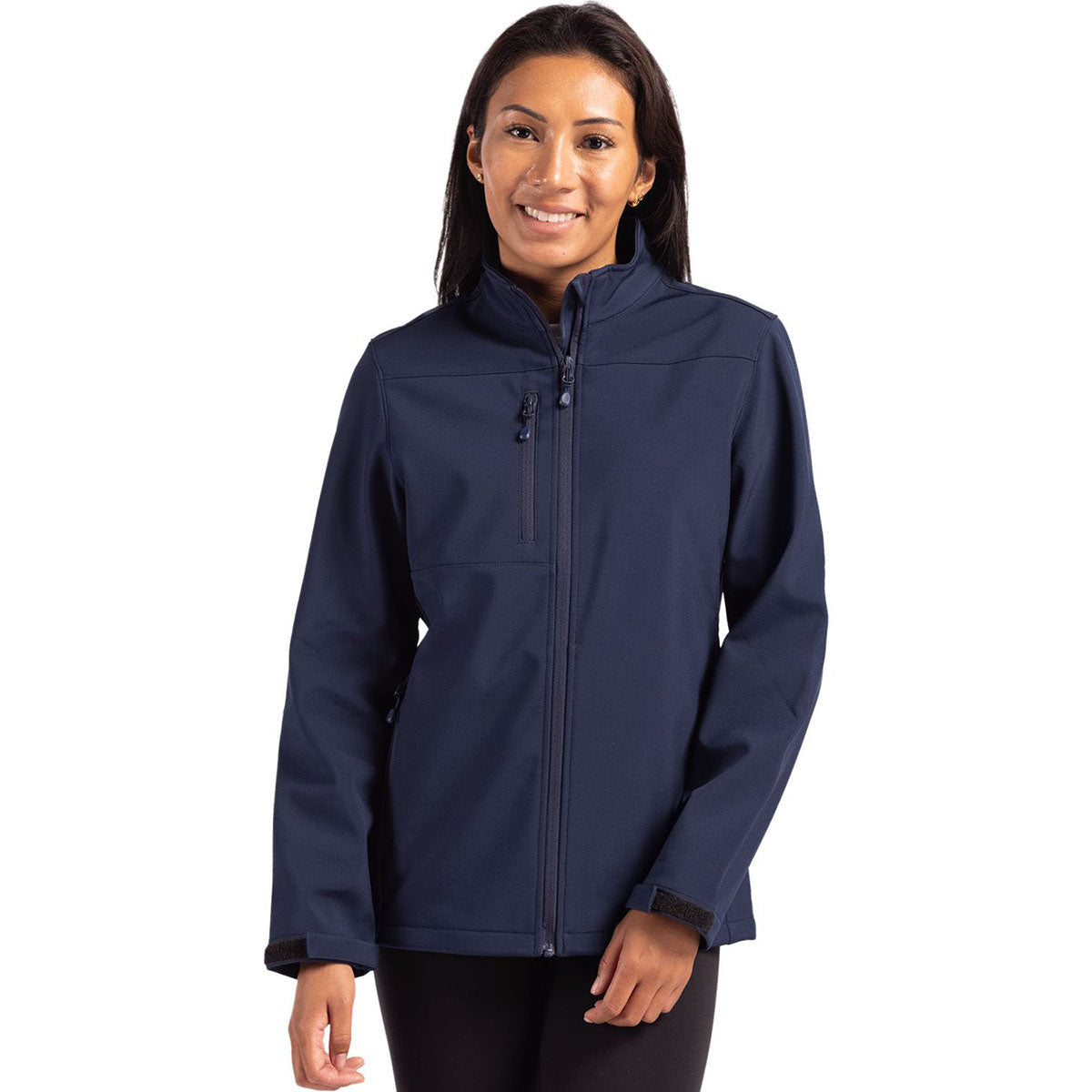 Clique Clique Women's Dark Navy Tempest Waterproof Full Zip Softshell Jacket