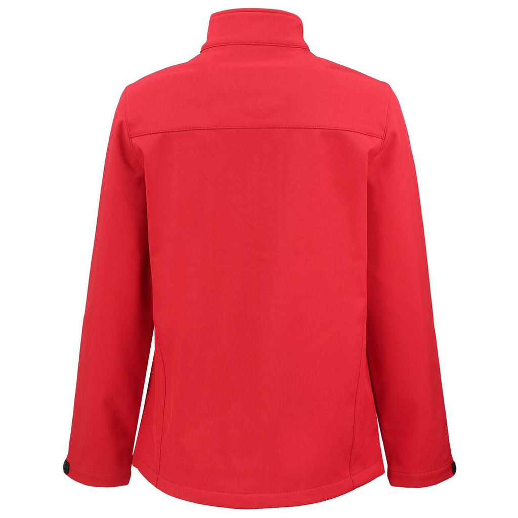 Clique Official Clique Women's Red Tempest Waterproof Full Zip Softshell Jacket