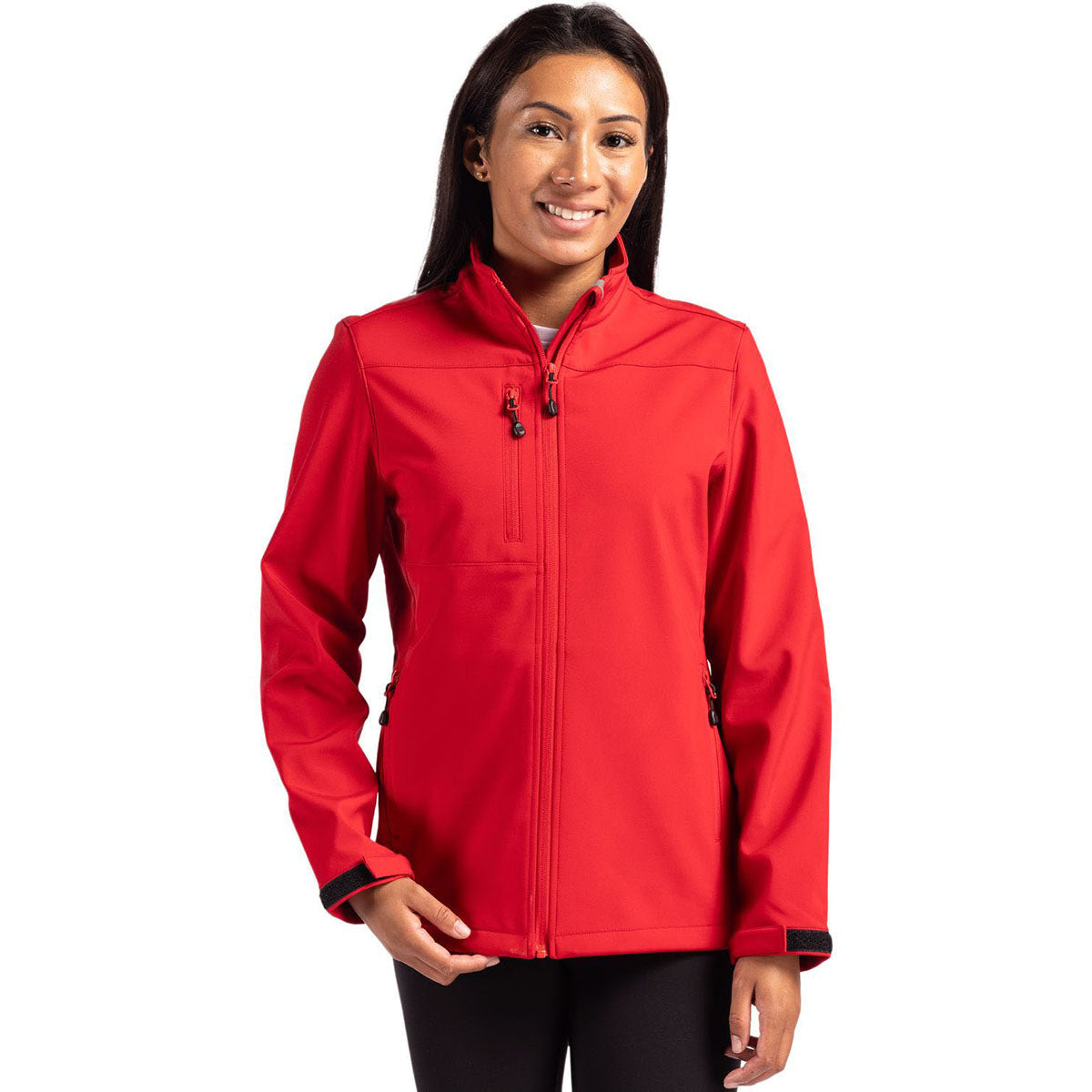 Clique Official Clique Women's Red Tempest Waterproof Full Zip Softshell Jacket