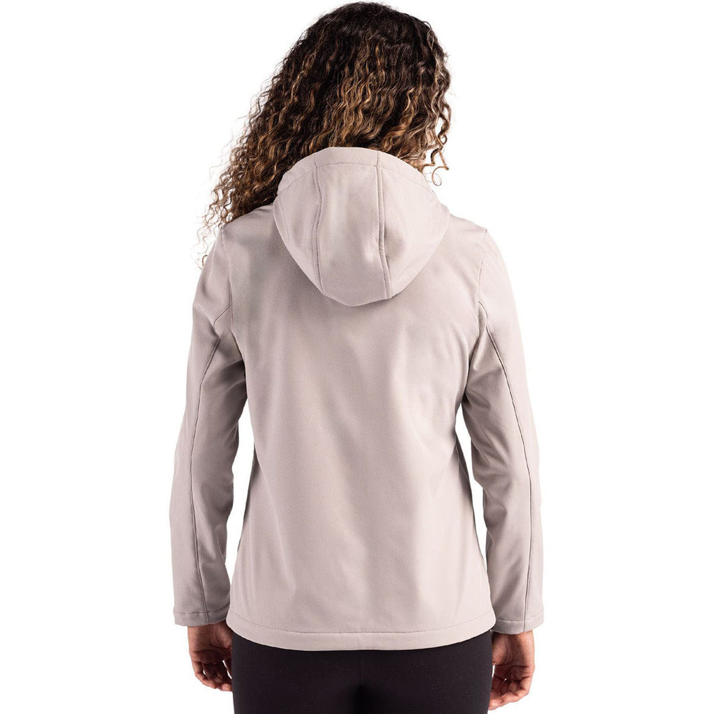 Clique Clique Women's Silver Grey/Pure Slate Tempo Recycled Stretch Softshell Hooded Jacket