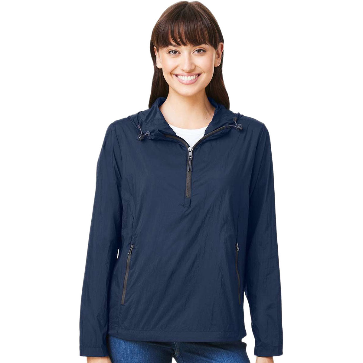 North End North End Women's Classic Navy/Carbon Aura Lightweight Packable Anorak