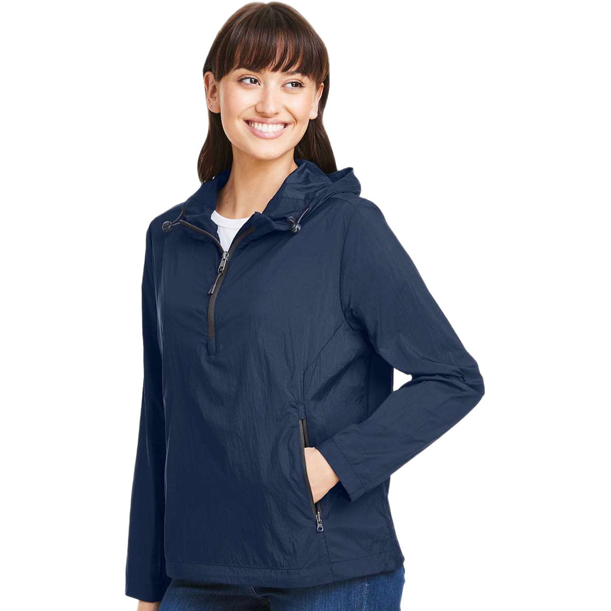 North End North End Women's Classic Navy/Carbon Aura Lightweight Packable Anorak