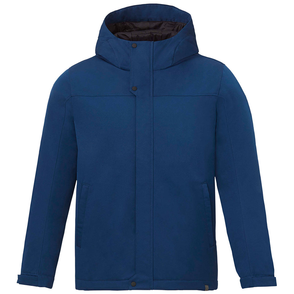 Elevate Elevate Men's River Blue Lena Eco Water Repellent Insulated Jacket With Hoodie