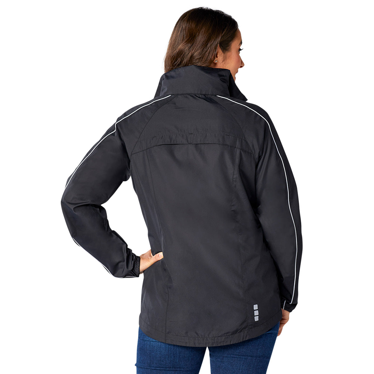 Elevate Classic Elevate Women's Black/Silver Rincon Eco Packable Jacket