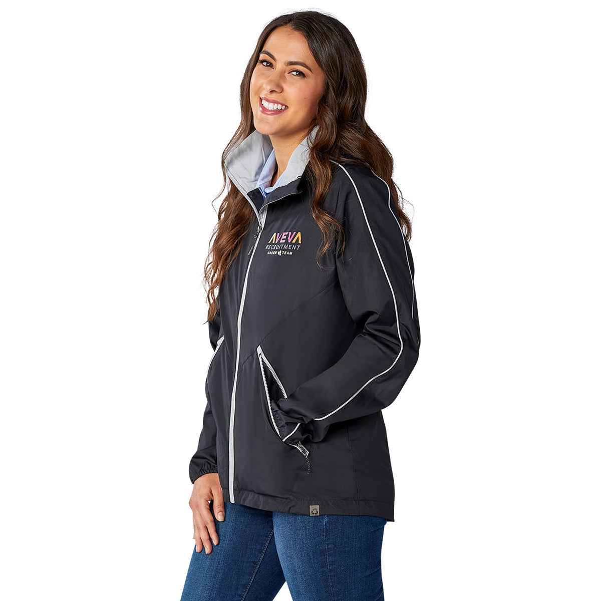 Elevate Classic Elevate Women's Black/Silver Rincon Eco Packable Jacket