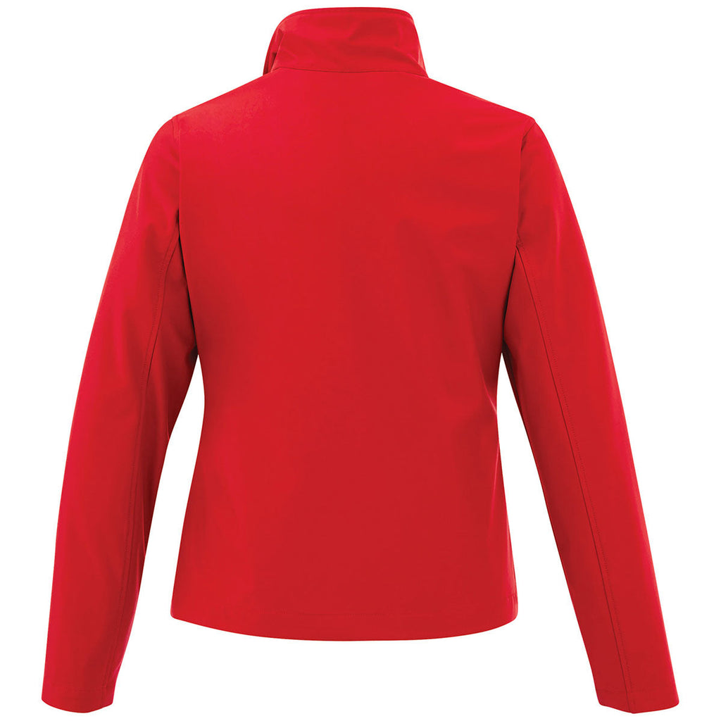 Elevate Authentic Elevate Women's Team Red Karmine Softshell Jacket