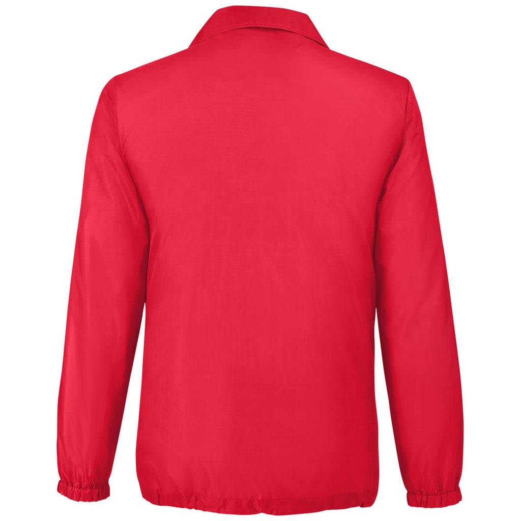 Team 365 Authentic Team 365 Unisex Sport Red Zone Protect Coaches Jacket