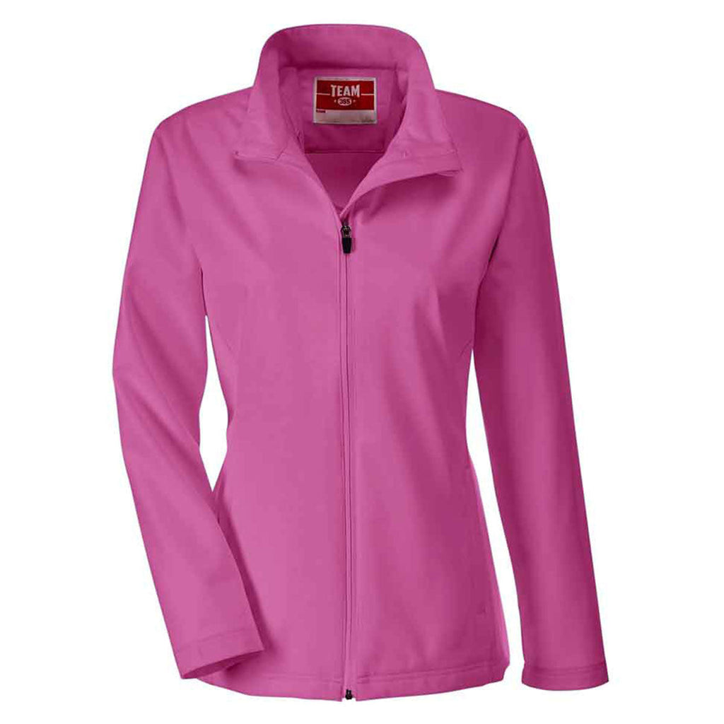 Team 365 Authentic Team 365 Women's Sport Charity Pink Leader Soft Shell Jacket