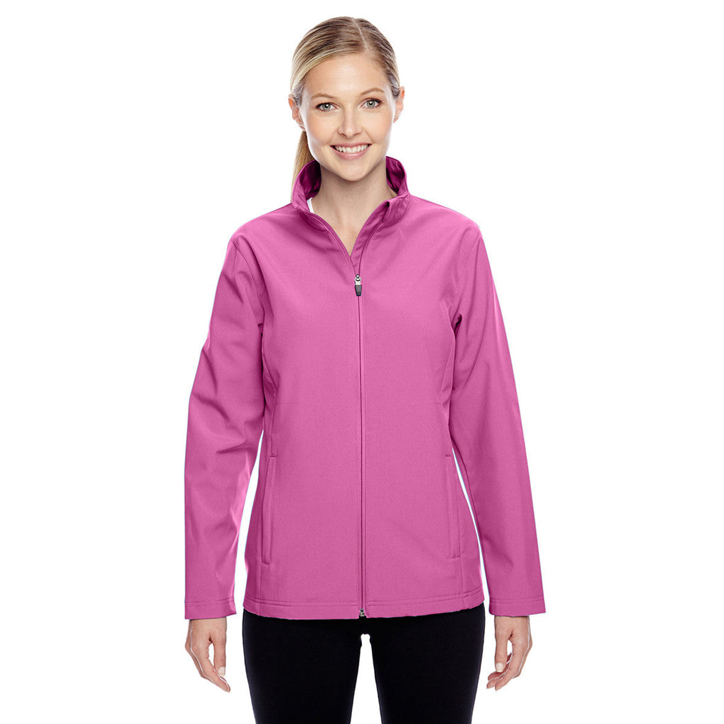 Team 365 Authentic Team 365 Women's Sport Charity Pink Leader Soft Shell Jacket