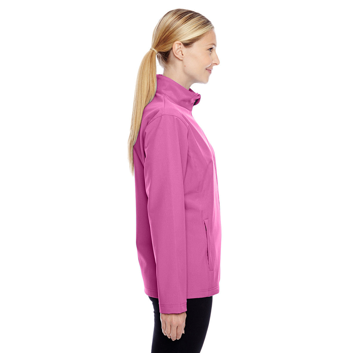 Team 365 Authentic Team 365 Women's Sport Charity Pink Leader Soft Shell Jacket