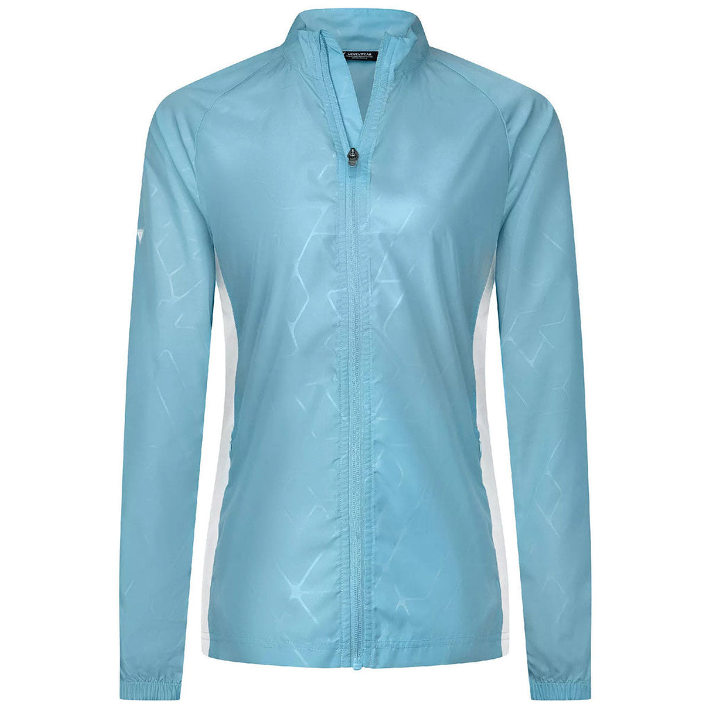 Levelwear Authentic Levelwear Women's Mute Blue/White Band Windbreaker
